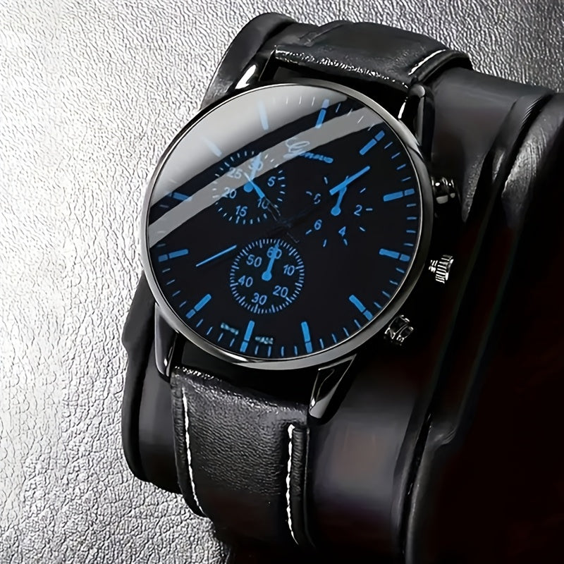 8pcs Men's Watch Set Trendy Fashion Casual Men's Wristwatch Combination