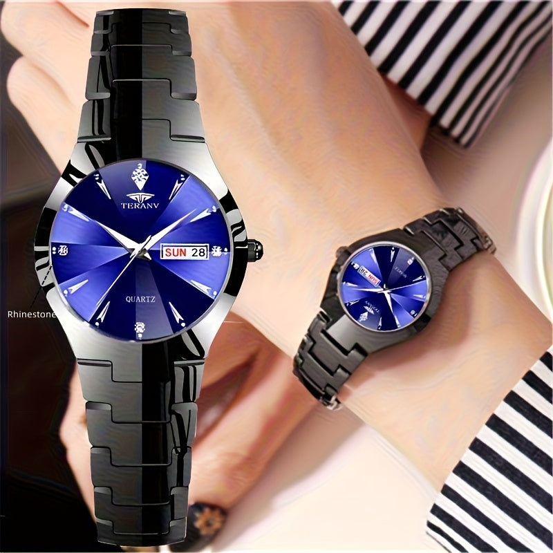 1 New Fashionable Trendy Calendar Date Display Women'S Quartz Watch with Luminous Simple Brand Luxury Casual Life Travel Sports Women'S Business Wristwatch