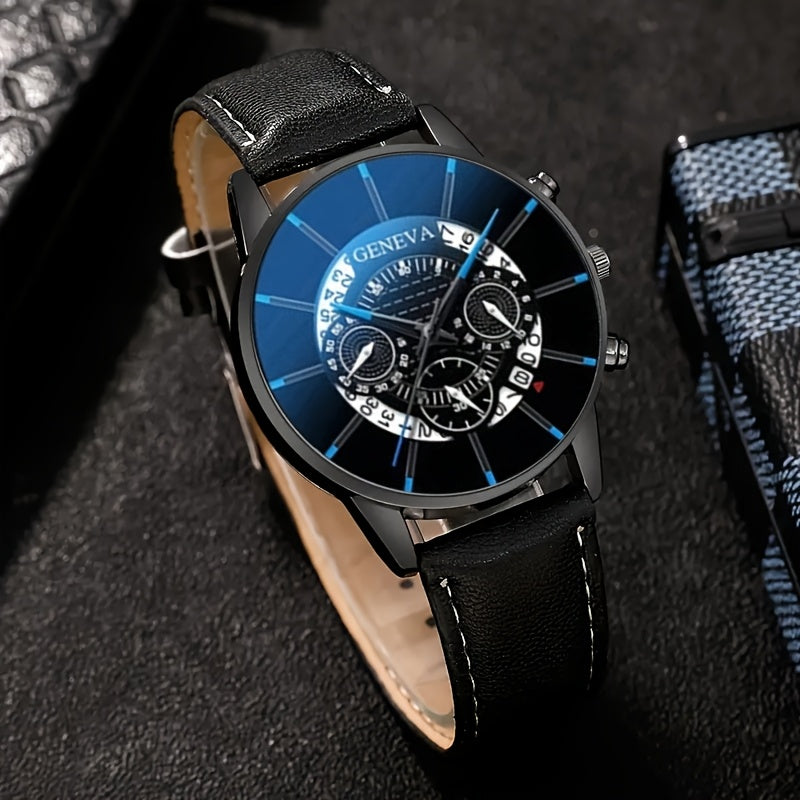 8pcs Men's Watch Set Trendy Fashion Casual Men's Wristwatch Combination