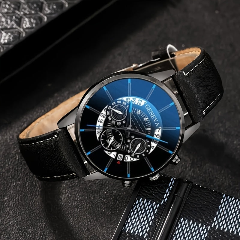 8pcs Men's Watch Set Trendy Fashion Casual Men's Wristwatch Combination