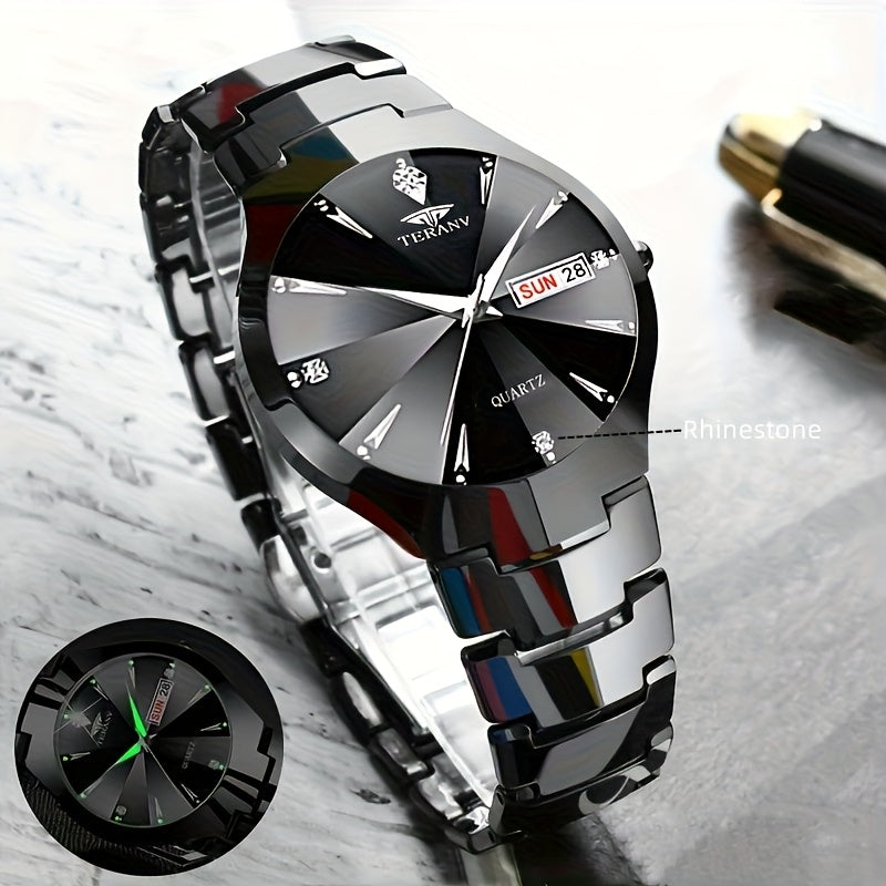 1 New Fashionable Trendy Calendar Date Display Women'S Quartz Watch with Luminous Simple Brand Luxury Casual Life Travel Sports Women'S Business Wristwatch