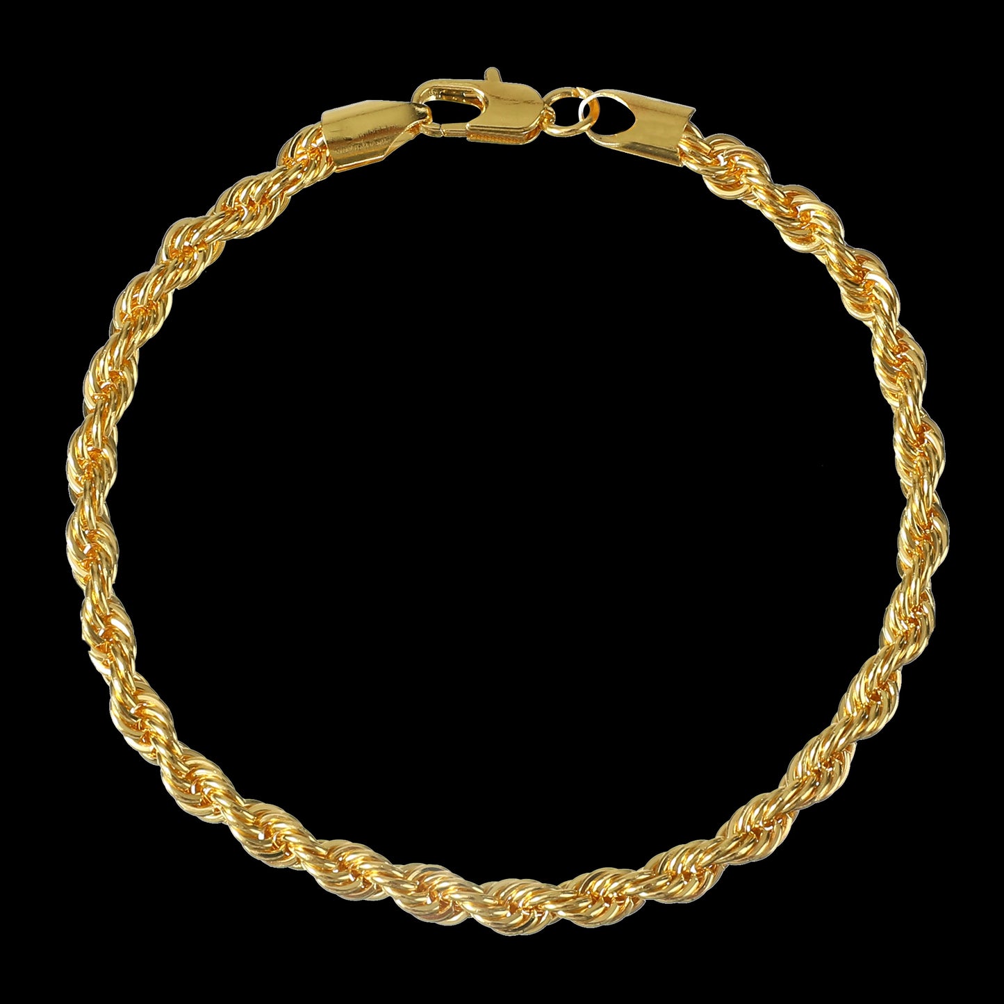 (Necklace + Bracelet) New Luxury Men And Women 18-karat Golden Plated European Classic Twist Necklace Bride Engagement Ornaments - Osila Store