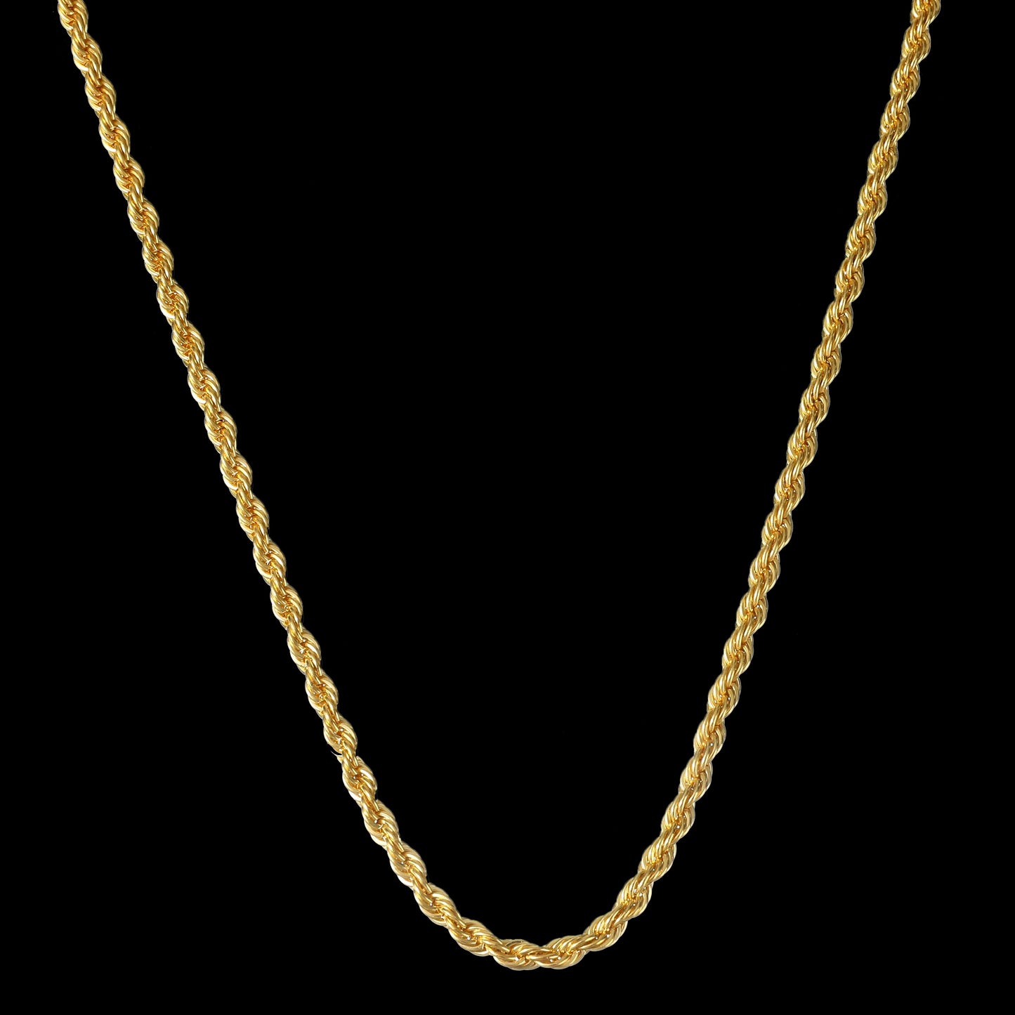 (Necklace + Bracelet) New Luxury Men And Women 18-karat Golden Plated European Classic Twist Necklace Bride Engagement Ornaments - Osila Store
