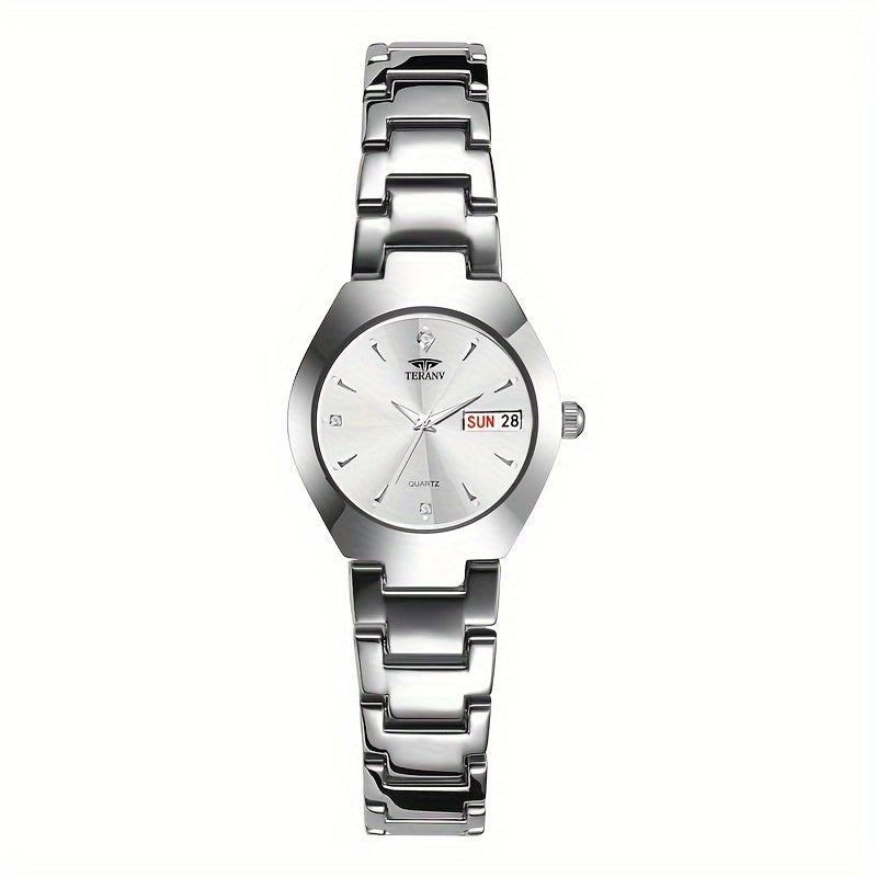 1 New Fashionable Trendy Calendar Date Display Women'S Quartz Watch with Luminous Simple Brand Luxury Casual Life Travel Sports Women'S Business Wristwatch