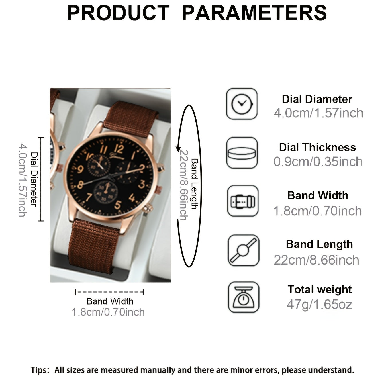 8pcs Men's Watch Set Trendy Fashion Casual Men's Wristwatch Combination