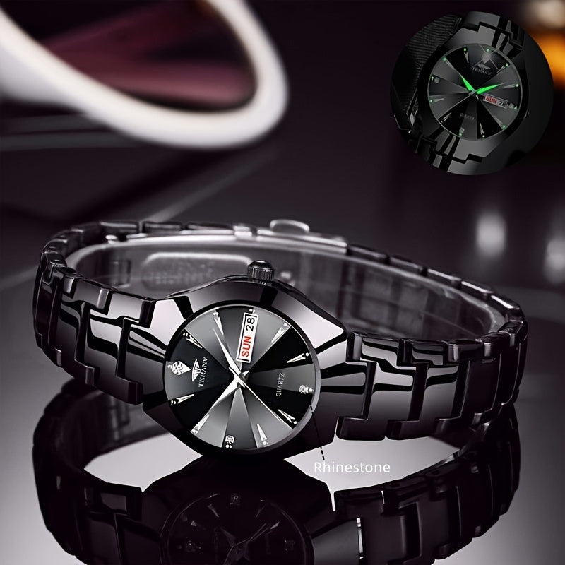 1 New Fashionable Trendy Calendar Date Display Women'S Quartz Watch with Luminous Simple Brand Luxury Casual Life Travel Sports Women'S Business Wristwatch
