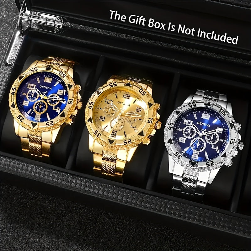 3pcs Fashion Men's Quartz Watch