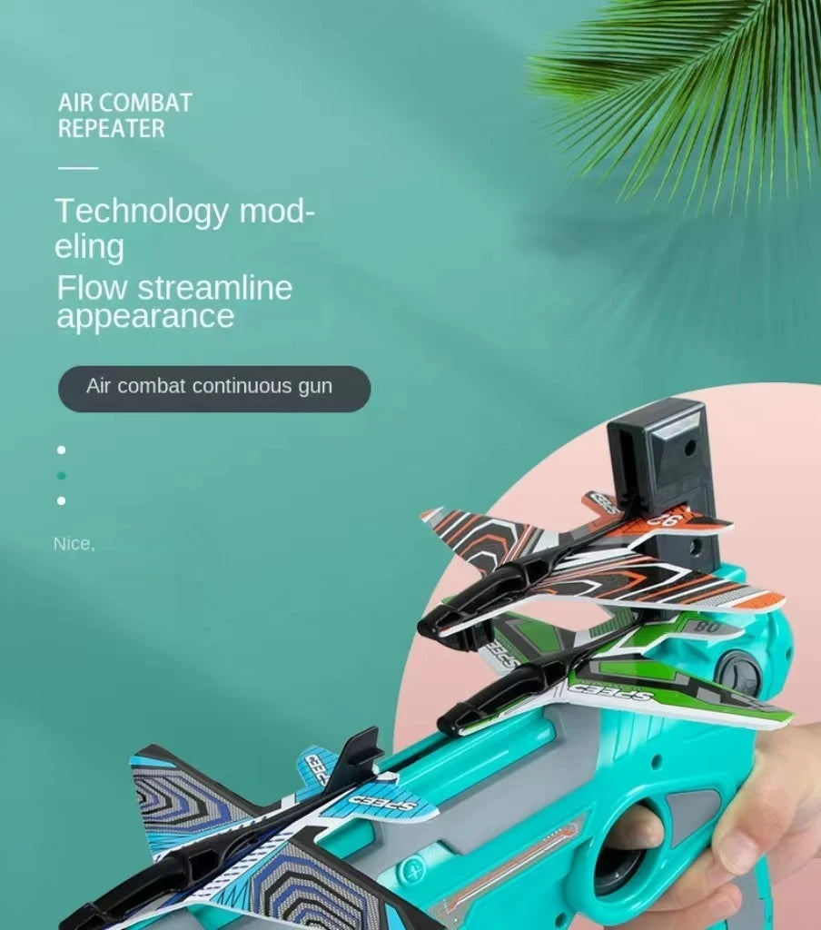 Children's Toy for Boys 3 to 5 Years Ejection Aircraft Shooting Game Outdoor Parent-child Sport Toys Kids Aircraft Set Plane Toy - Osila Store
