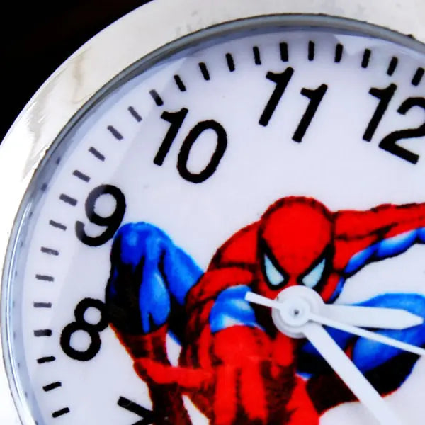 Disney Spiderman Children's Watch Anime Figures Student Quartz Watch Avenger Toys Spiderman Leather Strap Wristwatches Gifts - Osila Store