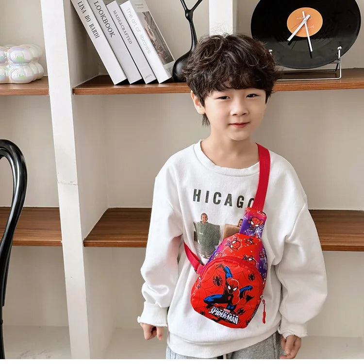 Marvel SpiderMan Crossbody Bag SpiderMan Children's Chest Pack Coin Purse Anime SpiderMan Shoulder Bags Messenger Bag Kids Gifts - Osila Store