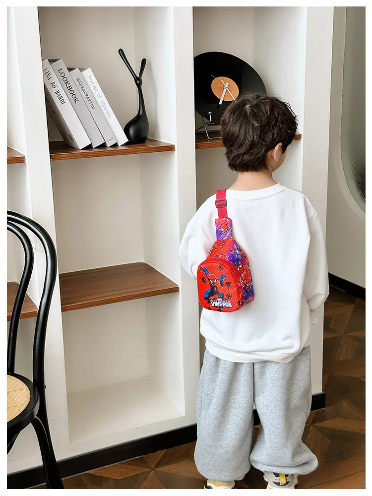 Marvel SpiderMan Crossbody Bag SpiderMan Children's Chest Pack Coin Purse Anime SpiderMan Shoulder Bags Messenger Bag Kids Gifts - Osila Store