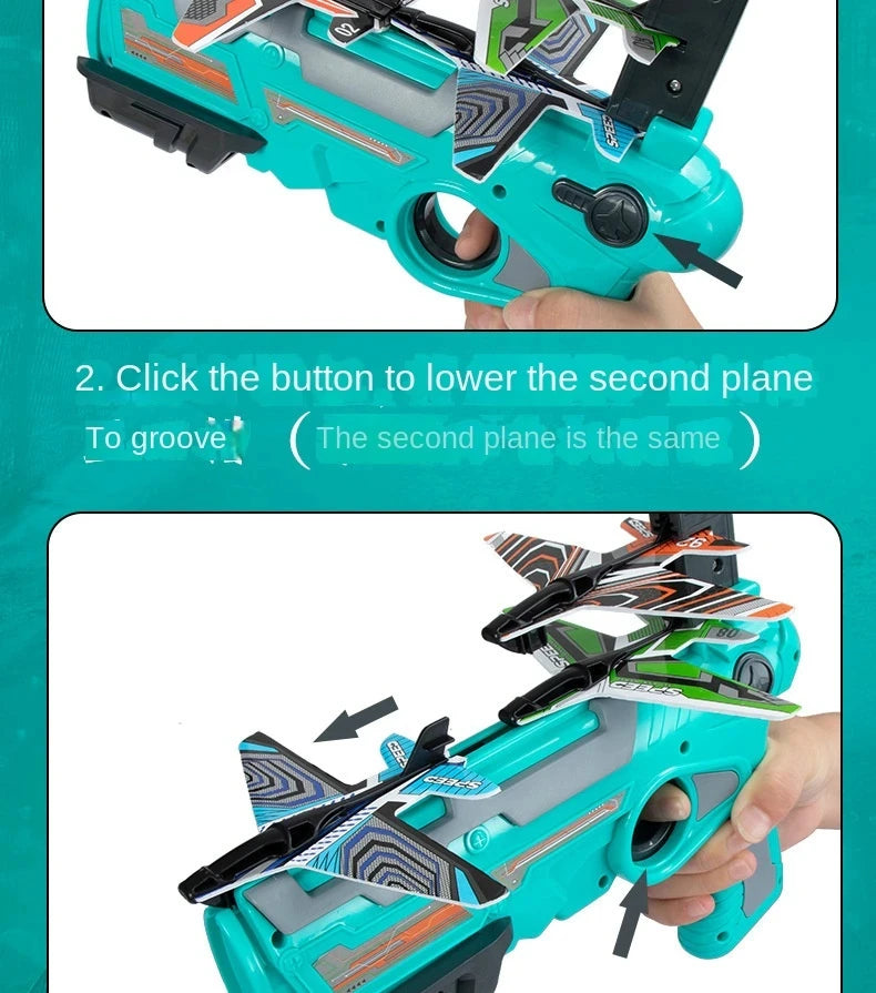Children's Toy for Boys 3 to 5 Years Ejection Aircraft Shooting Game Outdoor Parent-child Sport Toys Kids Aircraft Set Plane Toy - Osila Store