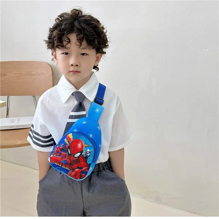Marvel SpiderMan Crossbody Bag SpiderMan Children's Chest Pack Coin Purse Anime SpiderMan Shoulder Bags Messenger Bag Kids Gifts - Osila Store