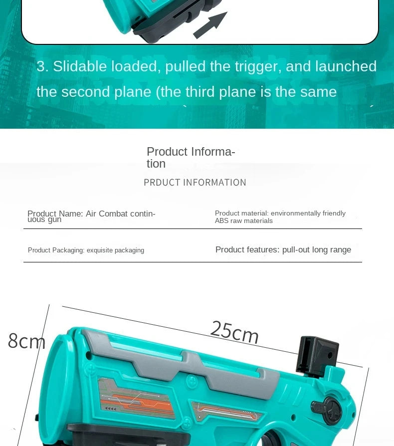 Children's Toy for Boys 3 to 5 Years Ejection Aircraft Shooting Game Outdoor Parent-child Sport Toys Kids Aircraft Set Plane Toy - Osila Store
