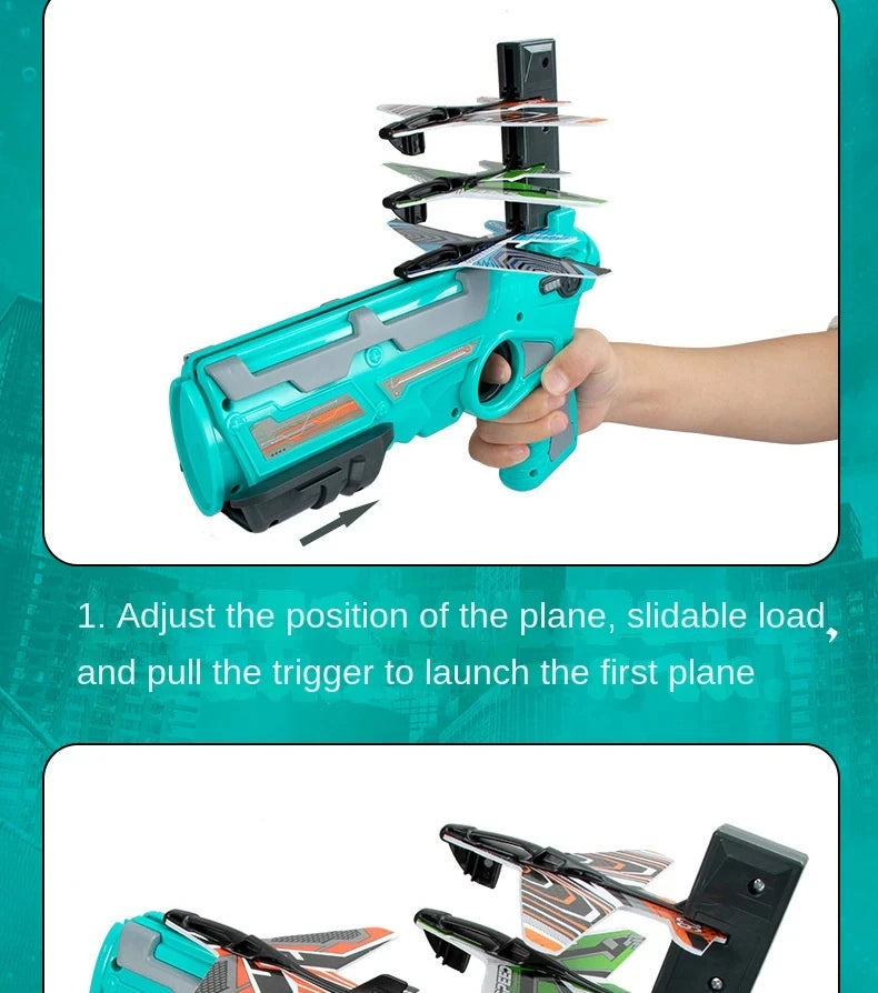 Children's Toy for Boys 3 to 5 Years Ejection Aircraft Shooting Game Outdoor Parent-child Sport Toys Kids Aircraft Set Plane Toy - Osila Store