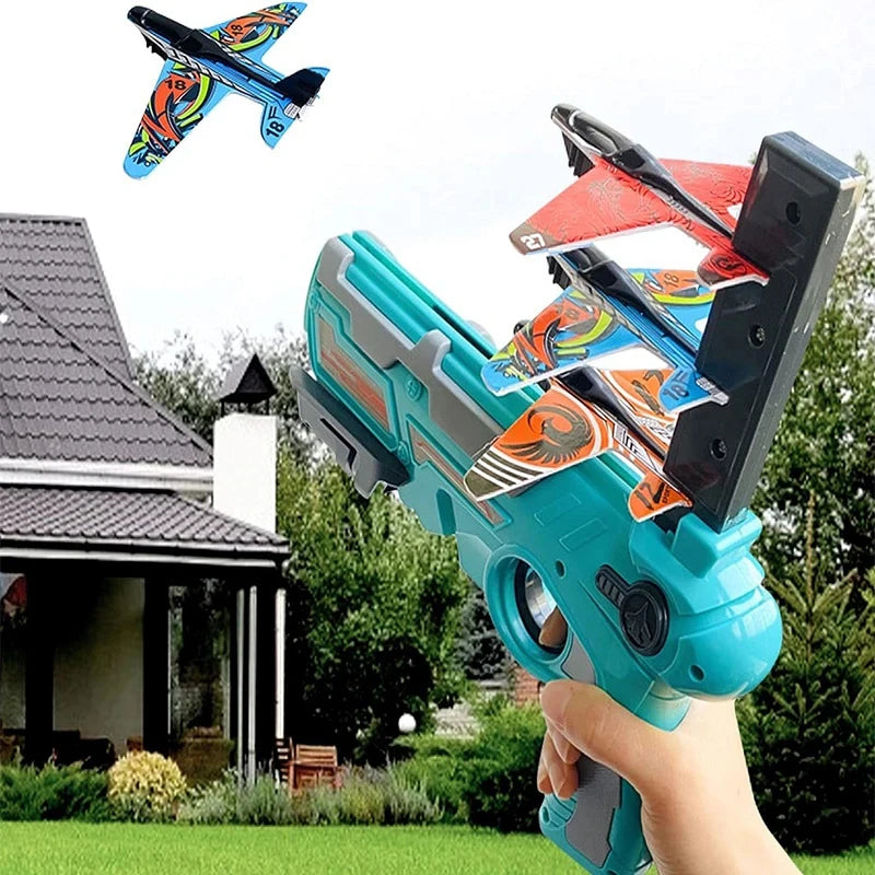 Children's Toy for Boys 3 to 5 Years Ejection Aircraft Shooting Game Outdoor Parent-child Sport Toys Kids Aircraft Set Plane Toy - Osila Store