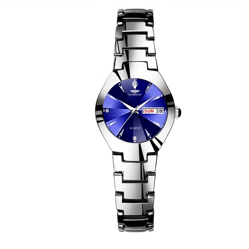 1 New Fashionable Trendy Calendar Date Display Women'S Quartz Watch with Luminous Simple Brand Luxury Casual Life Travel Sports Women'S Business Wristwatch