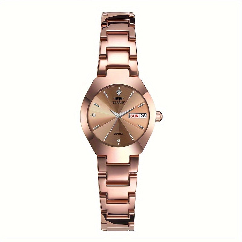 1 New Fashionable Trendy Calendar Date Display Women'S Quartz Watch with Luminous Simple Brand Luxury Casual Life Travel Sports Women'S Business Wristwatch