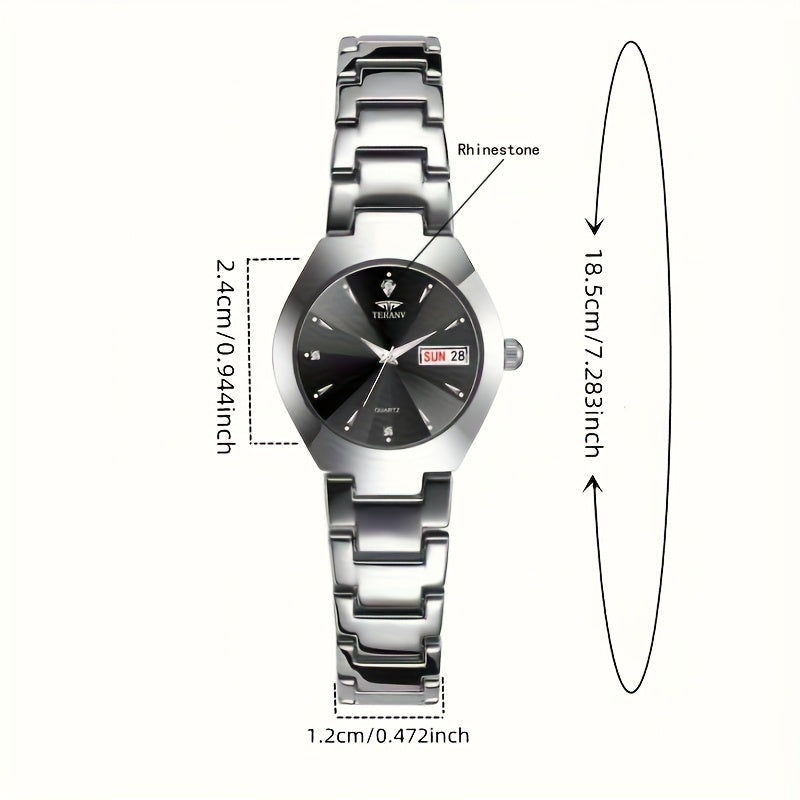 1 New Fashionable Trendy Calendar Date Display Women'S Quartz Watch with Luminous Simple Brand Luxury Casual Life Travel Sports Women'S Business Wristwatch