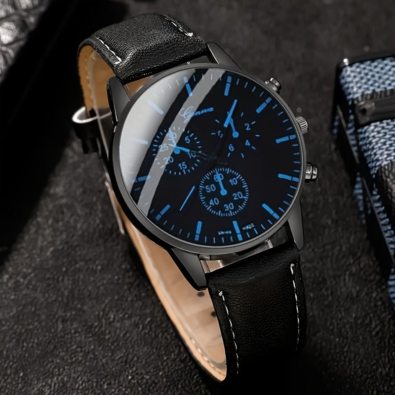 8pcs Men's Watch Set Trendy Fashion Casual Men's Wristwatch Combination