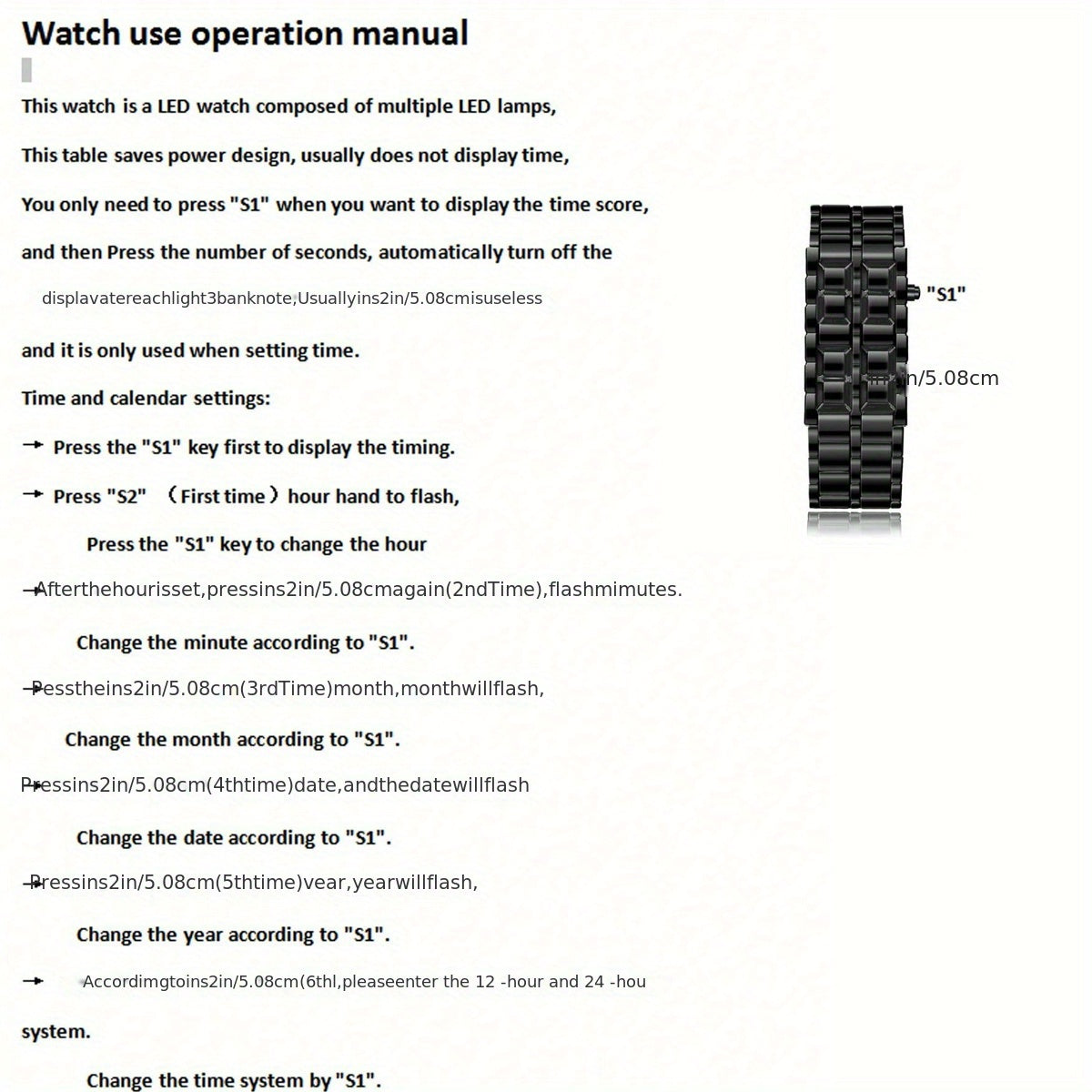 2pcs/ set, Men Watches Sets, Fashion Black Full Metal Digital Lava Wrist Watch Men Blue LED Display Mens Watches &1pc Silvery Bracelets