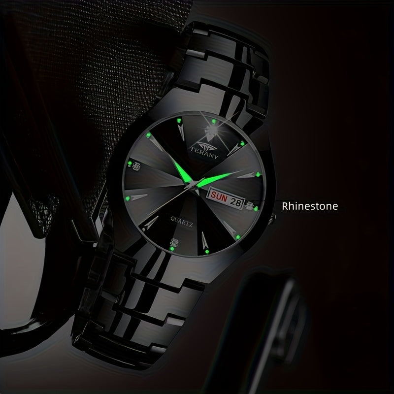 1 New Fashionable Trendy Calendar Date Display Women'S Quartz Watch with Luminous Simple Brand Luxury Casual Life Travel Sports Women'S Business Wristwatch