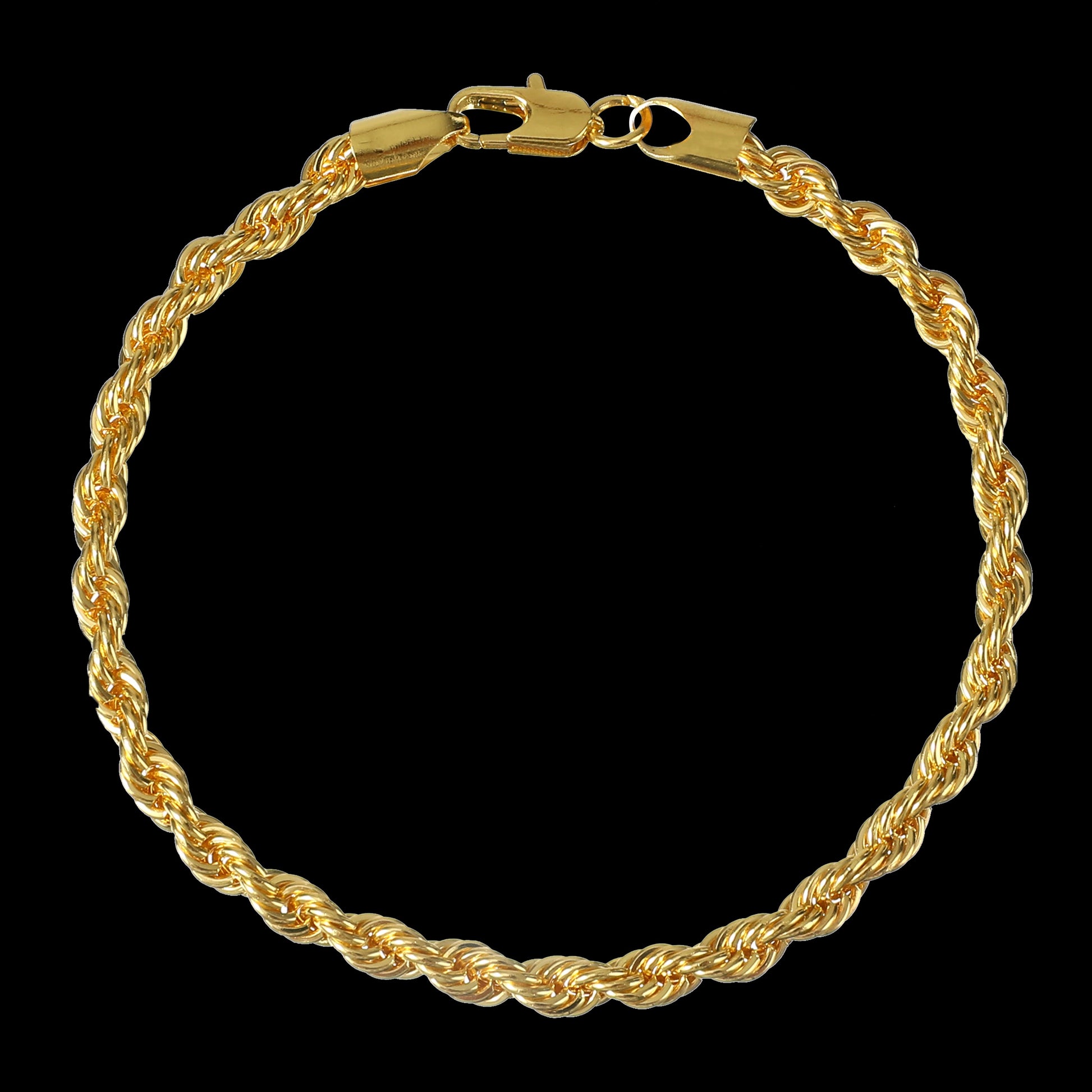 (Necklace + Bracelet) New Luxury Men And Women 18-karat Golden Plated European Classic Twist Necklace Bride Engagement Ornaments - Osila Store